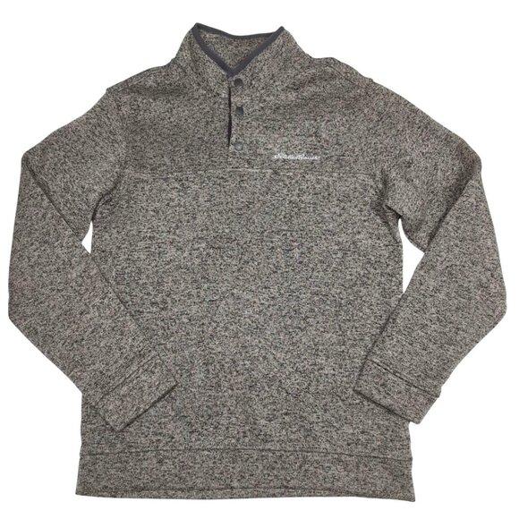 Eddie Bauer Radiator Fleece Snap Mock Pullover Sweater Mens Medium - Picture 1 of 6